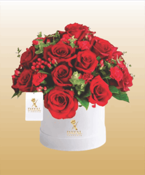28 Box con 24 Rosas, Claveles Rojos y Flores Variadas